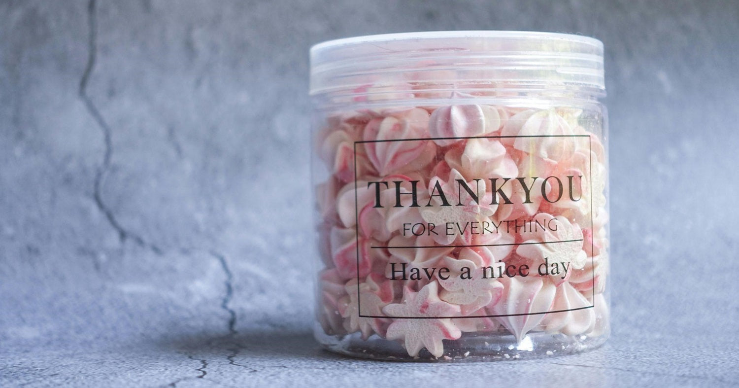 Thank-you jar full of candy